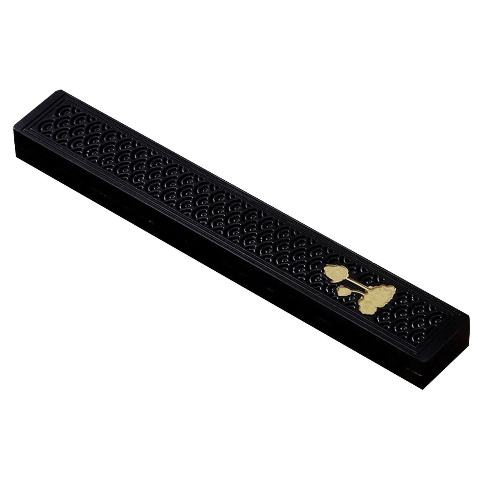 QIXCXAZ Handcrafted Incense Stand Addition For Meditation Rooms Filled With Serenity And Balance Gift For Friends And Family Incense Holder Desktop Decoration, Black, 23.3x3.3x1.8cm