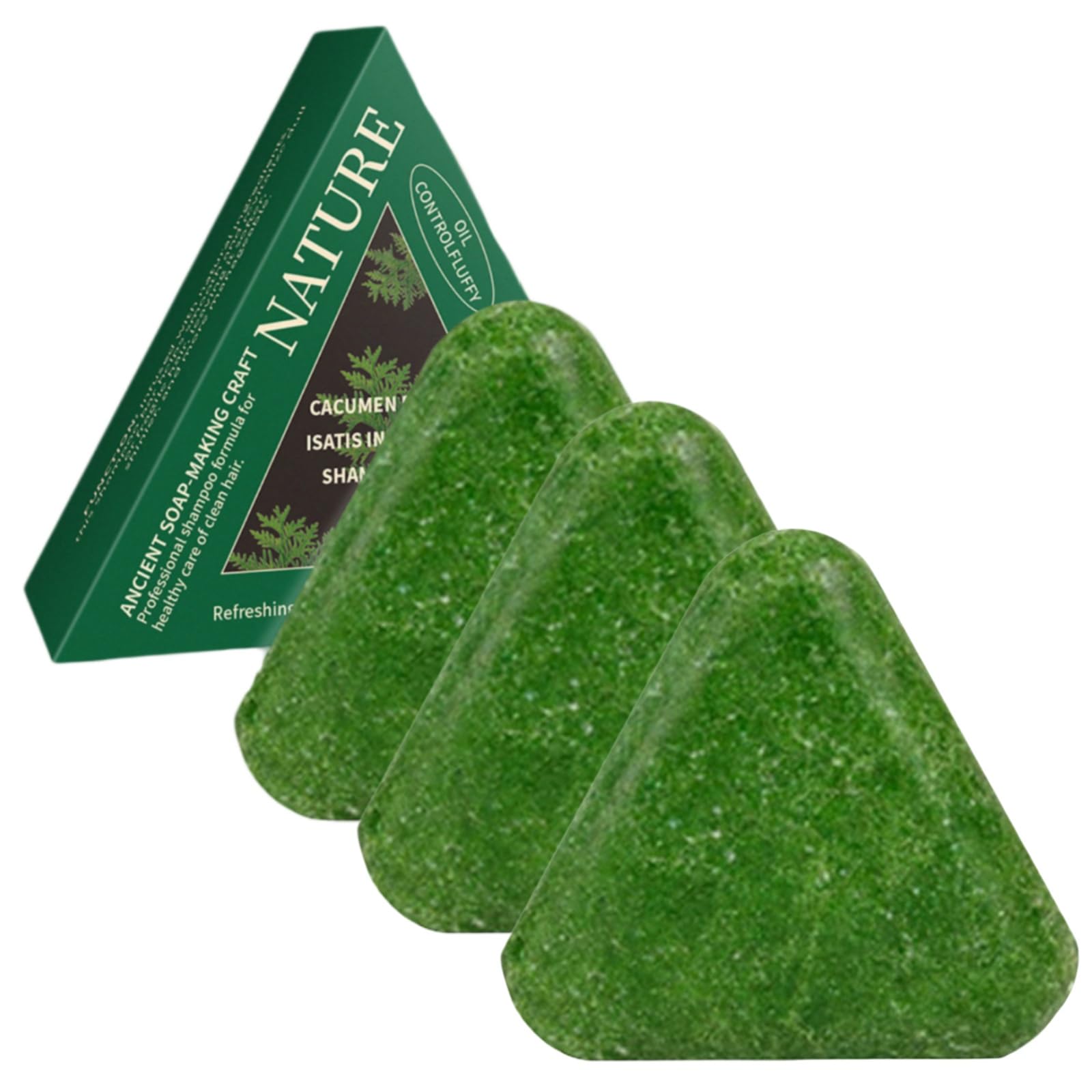 Yoracare Korean Scalp Revival Bar Feste Shampoo Bar - Pflanzenformel, Sanfte Reinigung, Nährende Pflege, für Alle Haararten, Tiefenreinigung, Rutschfeste Dreiecksform