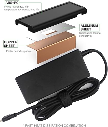 Miniatura 5 de Cargador de portátil USB C de 45 W para cargador de portátil Acer, repuesto para cable de fuente de alimentación Acer Chromebook A18-045N1A