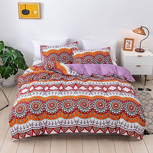 Parure de lit double chaude et confortable avec housse imprimée