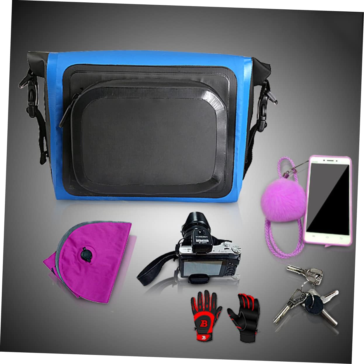 POPETPOP 2pcs Bike Travel Bag Handlebar Mount Bike Front Frame Bag Phone Pouch Endurable Storage for Accessories