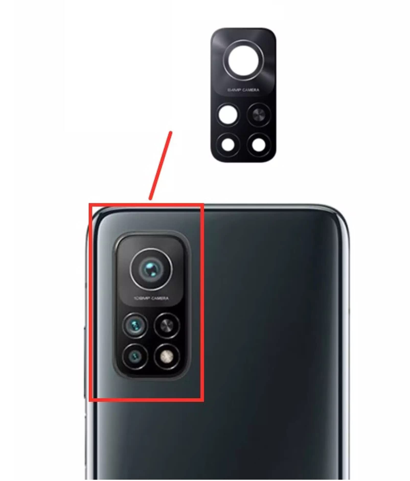 Kyrahh: Mobile Back Rear Camera Glass Lens Replacement/Spare Part for Xiaomi Mi Phones (Xiaomi 10T Pro 5G)