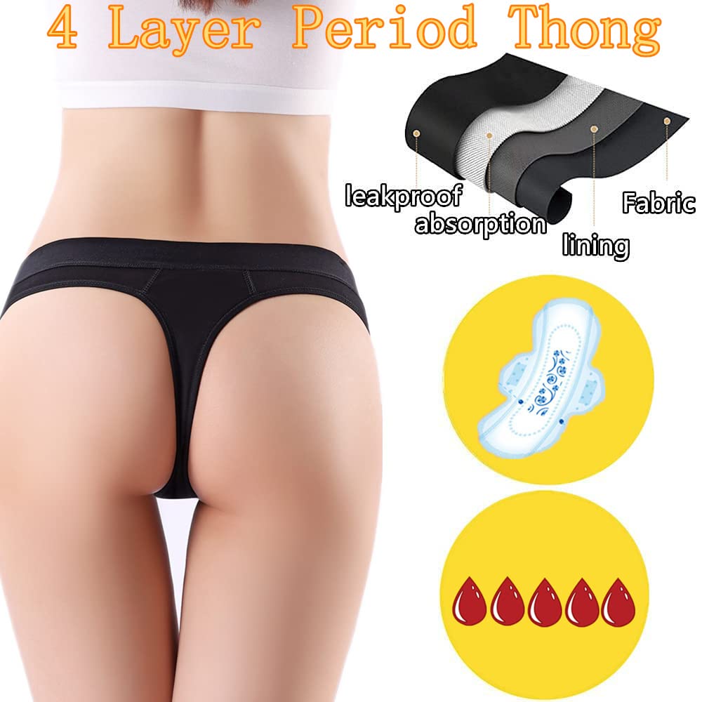 ZVZK Mutande mestruali Assorbenti 20ML Donna Tanga Slip Ciclo Mestruale Intimo Mutandine Bikini