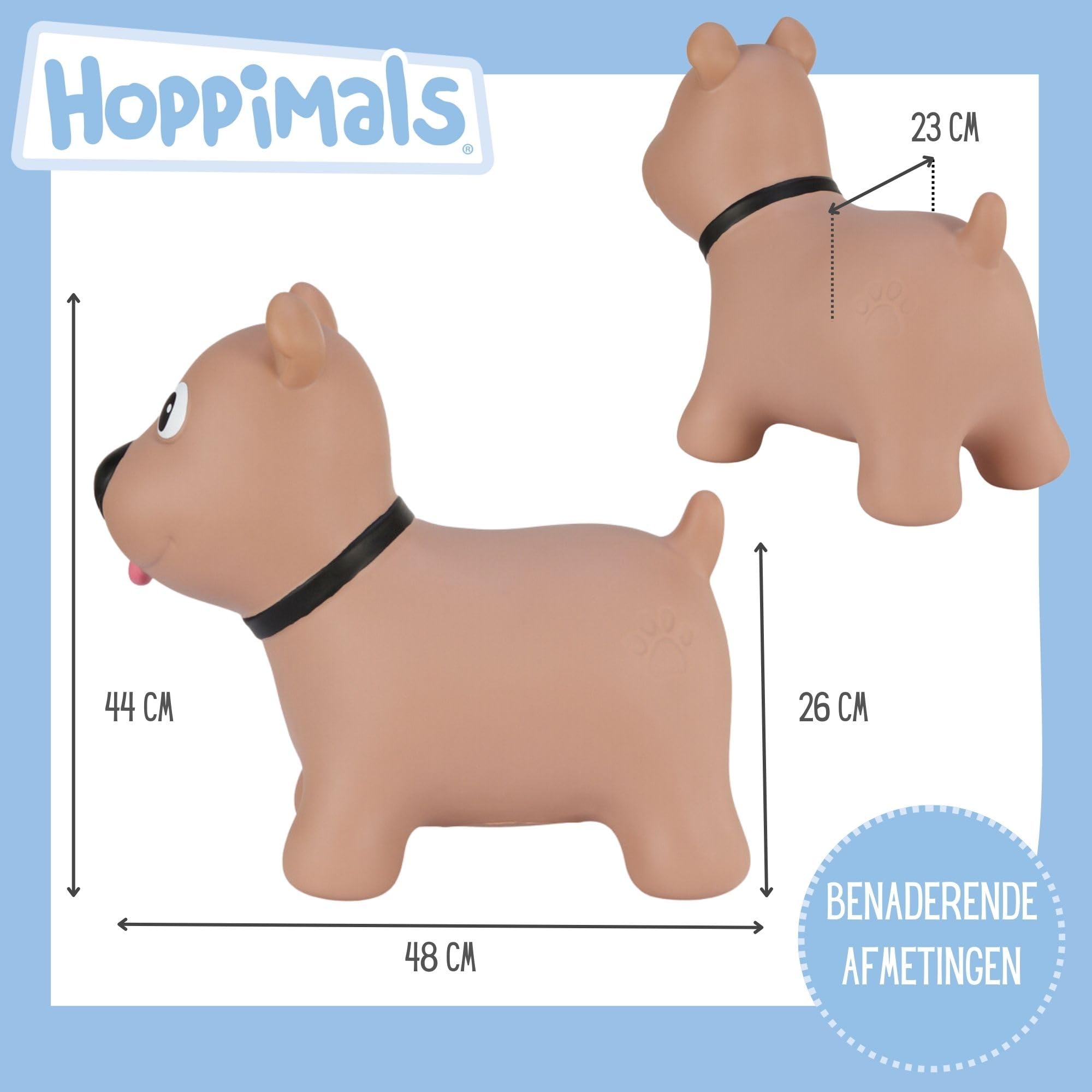 Hoppimals Tootiny Stuiterkoe – Opblaasbaar Springdier Voor Kinderen Vanaf 12 Maanden – Met Pomp En Geschenkdoos – Roze