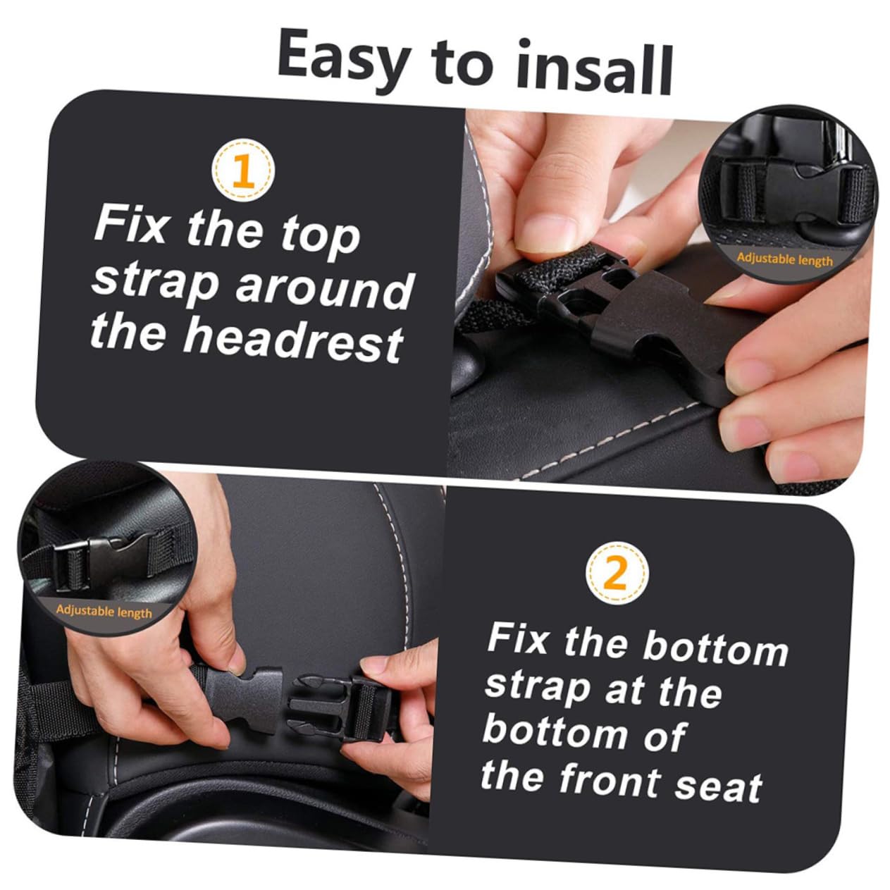 Cabilock Bolsa Organizadora para Asiento Trasero Coche, Diseño Multi Bolsillo, Resistente al Agua