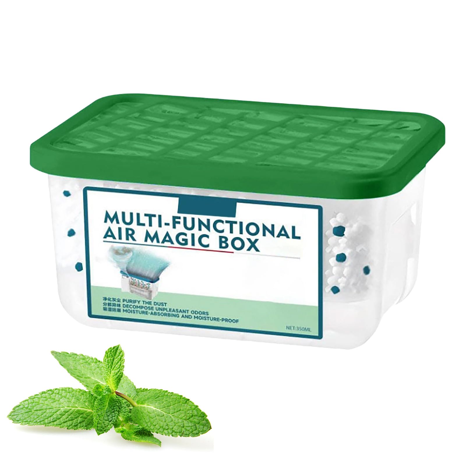 Caja mágica para eliminar el polvo en interiores, caja mágica multifuncional para purificación de aire, recolección automática de polvo y fórmula de extracto de plantas, frescura duradera para el