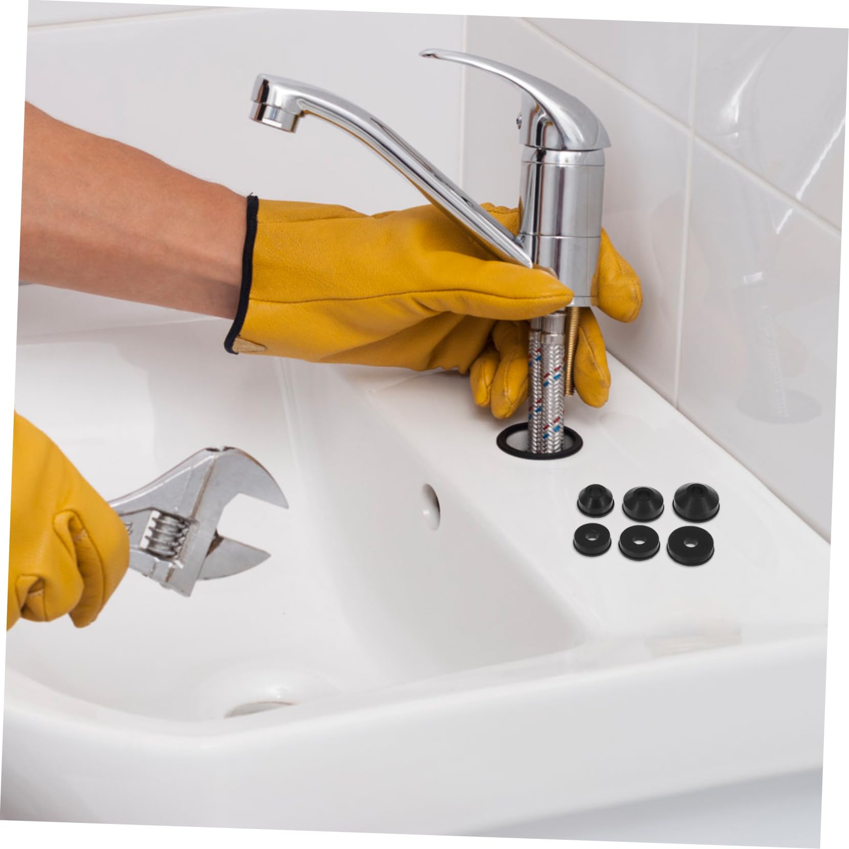 jojofuny 5sets Rondelle Per Rubinetto Gomma Kit Assortito Per Riparazione Rubinetti Facile Utilizzo Per Risolvere Perdite e