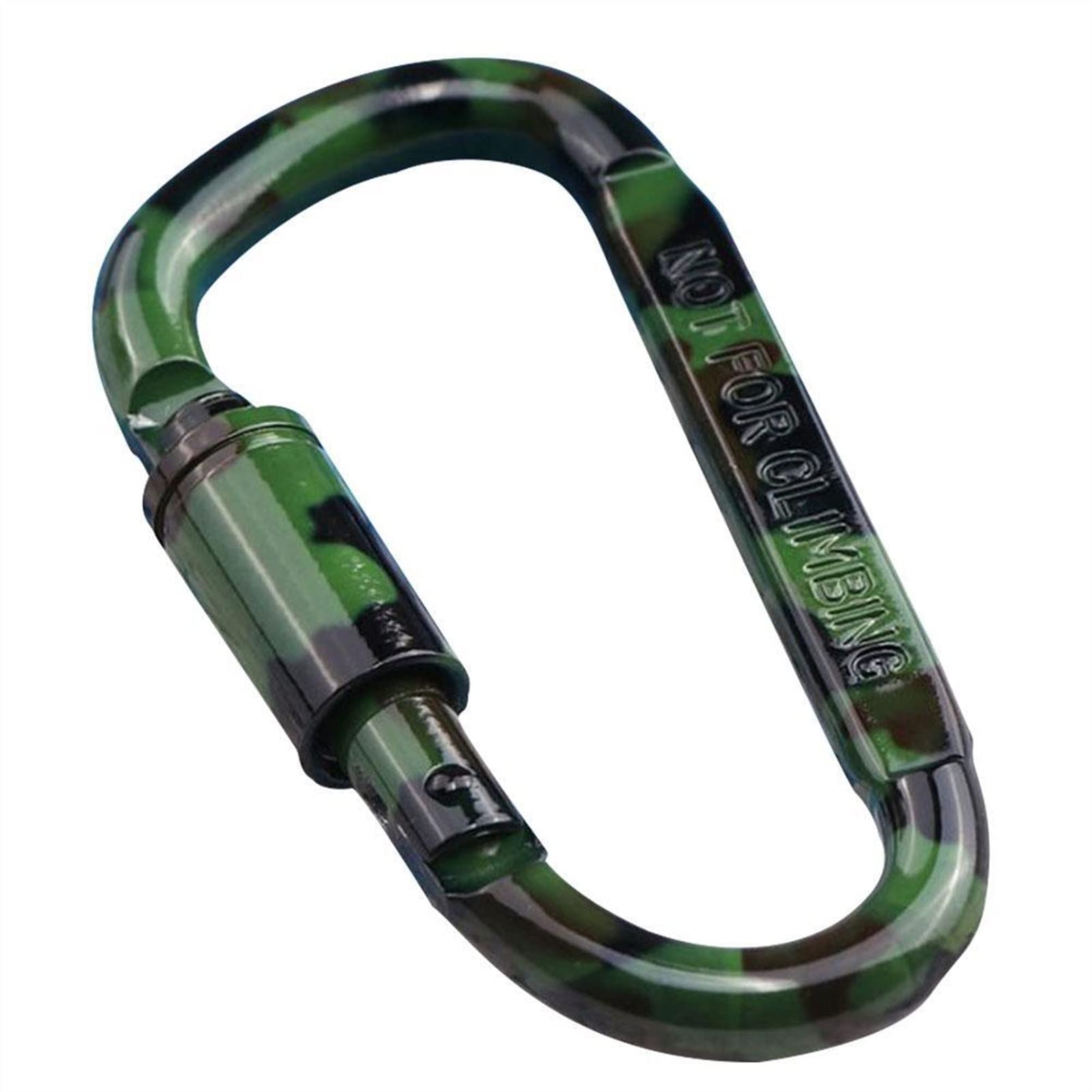 Mousquetons à Verrouillage, Mousqueton en Alliage d'aluminium en Forme de D, Porte-clés Multifonction, Accessoire d'escalade, Camouflage