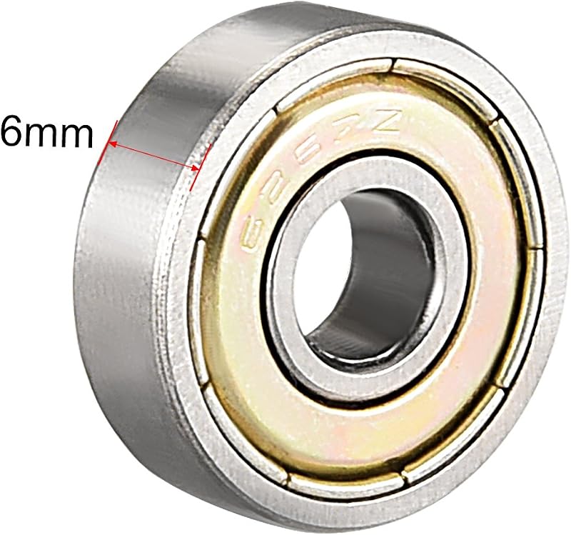 sourcing map 626ZZ Golyóscsapágy 6x19x6mm Dupla Védelem 10db Szett