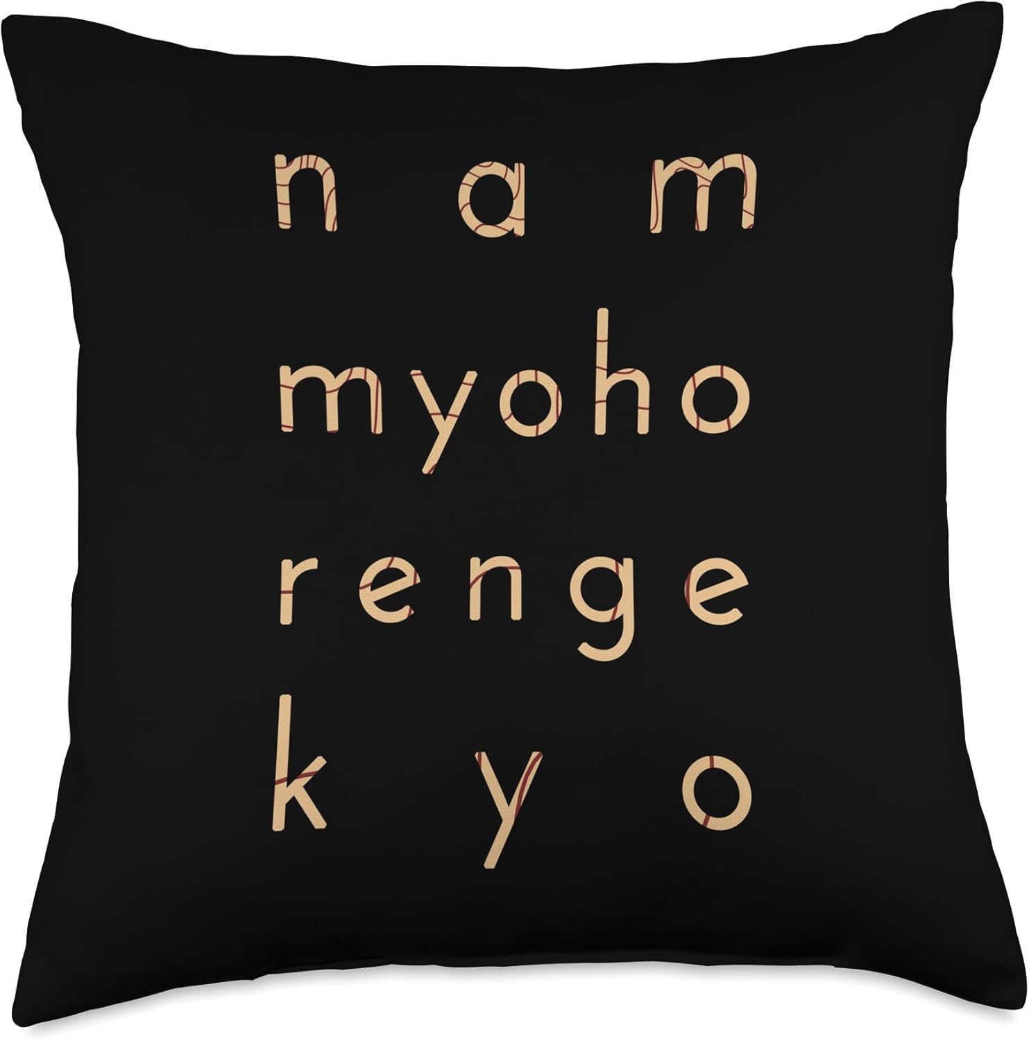 Buddhist Quote - Nam Myoho Renge Kyo - Nichiren Buddhism Throw Pillow