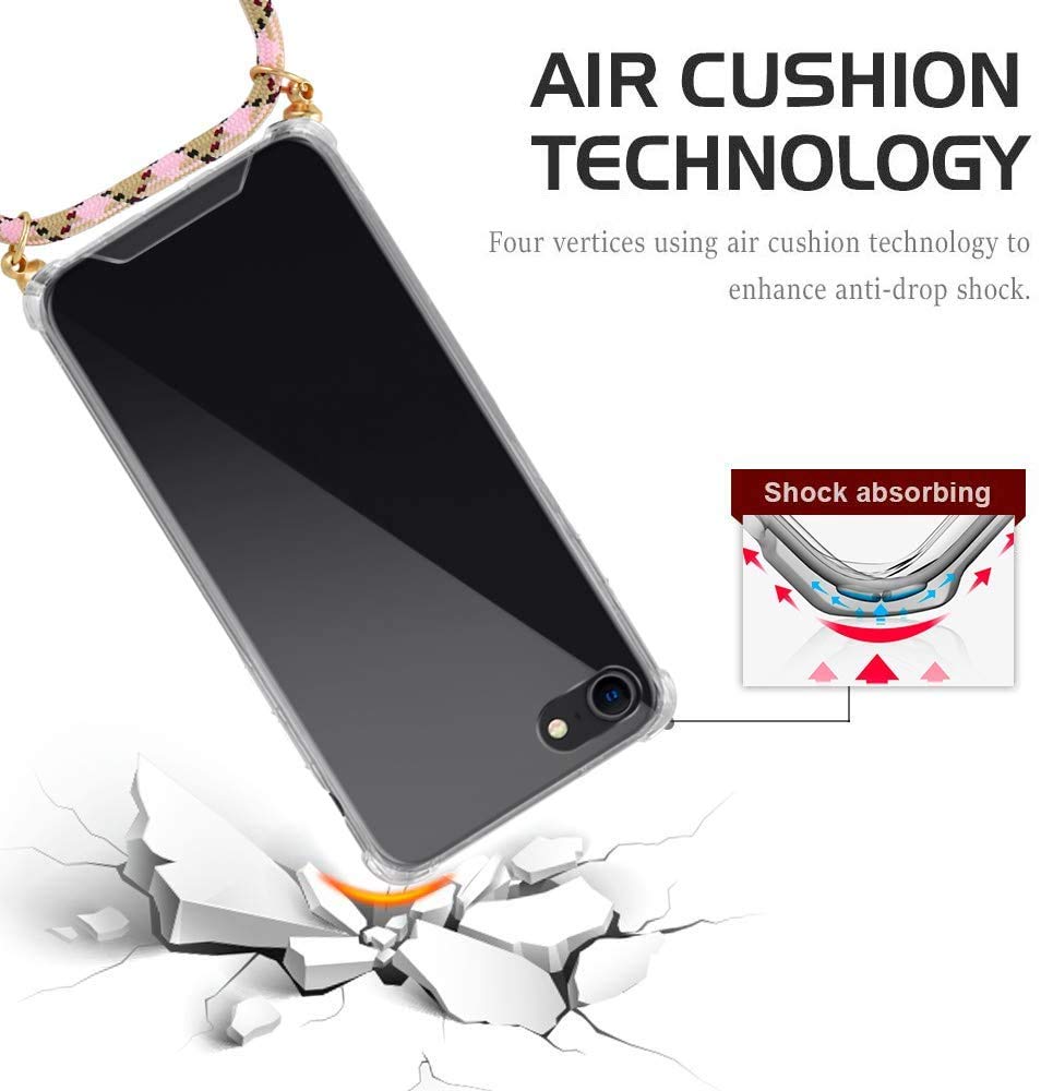 Custodia Per Honor 100 Pro Con Cordino Regolabile – Morbida TPU, Ultra Sottile, Antigraffio (Rosa Oro)