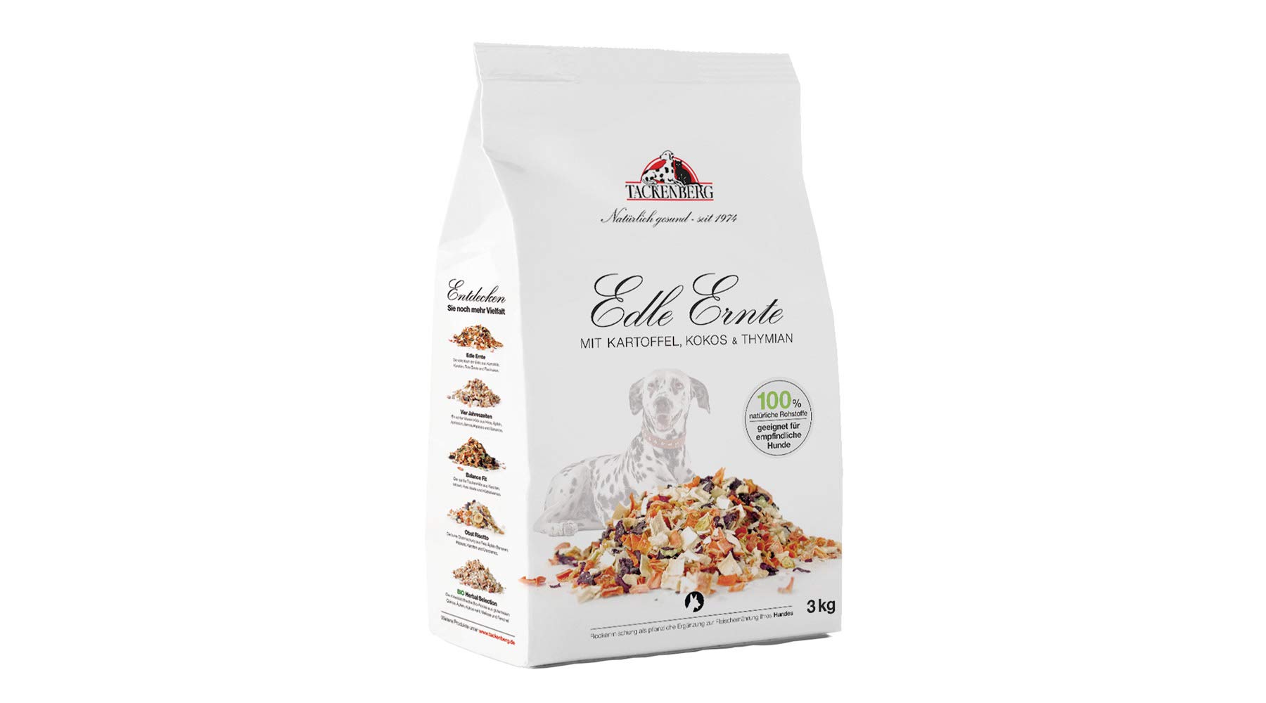 Tackenberg Edle Ernte – Gesunder Barf Flockenmix aus frischem Gemüse für Hunde, 4 x 1000 g