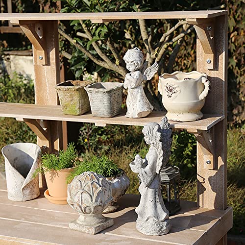 Banc de jardinage d'extérieur stable à double niveau pour terrasse - 5