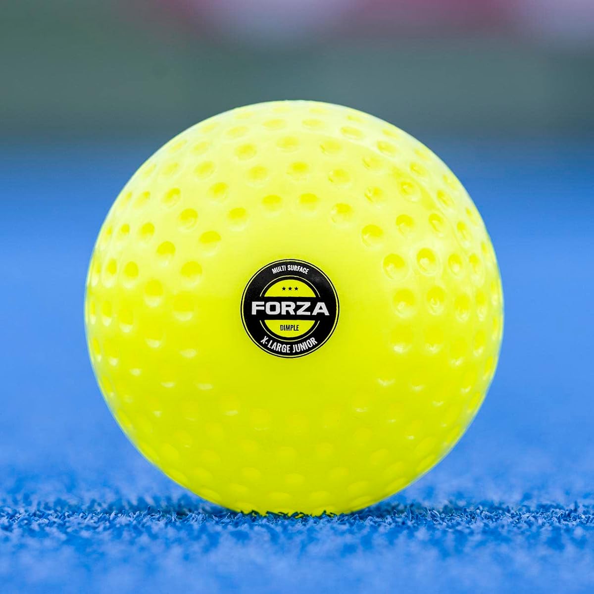 FORZA XL Junior Hockey Balls – Large Dimpled Youth Training Balls for Skill Development – Durable Grade 1 PVC Construction – Available in Packs of 1 & 4