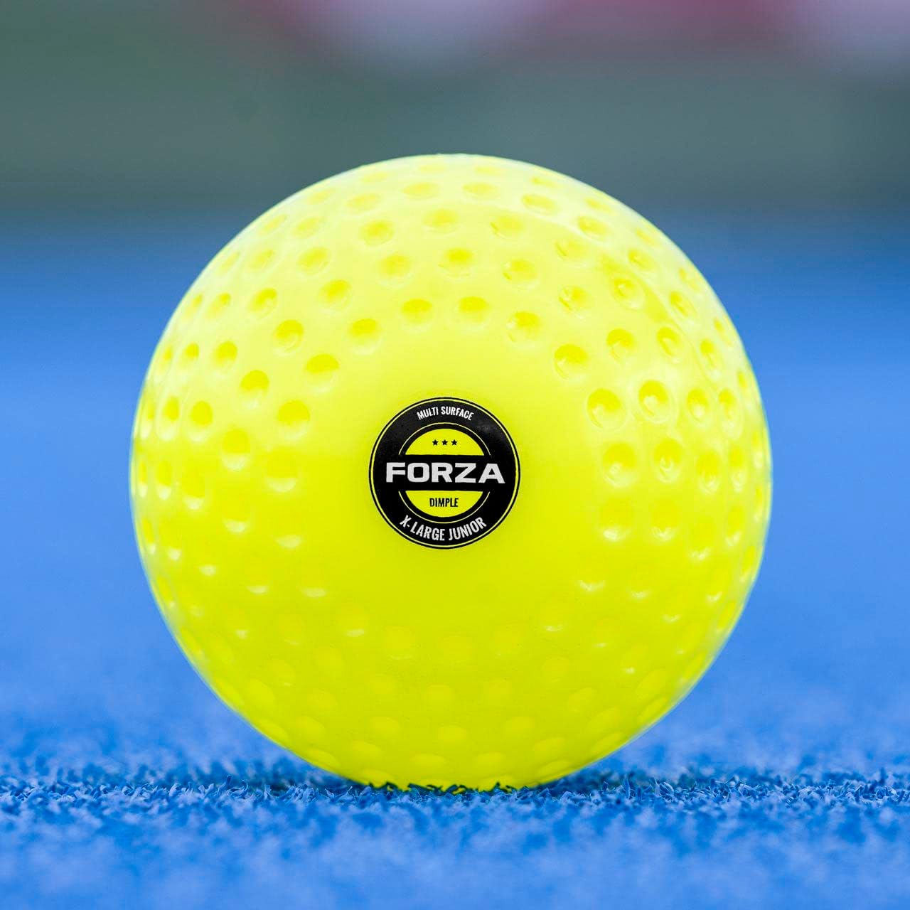 FORZA XL Junior Hockey Balls – Large Dimpled Youth Training Balls for Skill Development – Durable Grade 1 PVC Construction – Available in Packs of 1 & 4