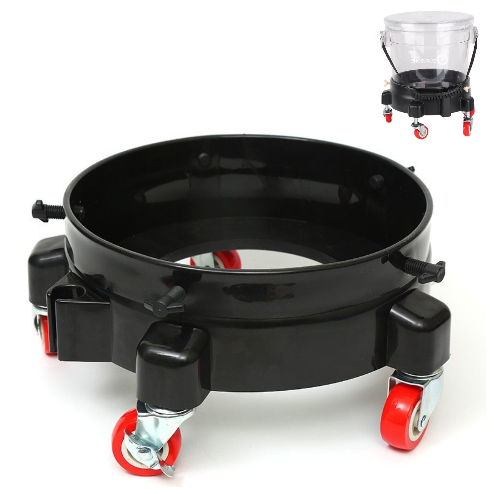 Carrello per lavaggio auto con ruote. Carrello con rotelle a 360°, per secchi da 3,5 a 6 galloni, supporta fino a 136 kg