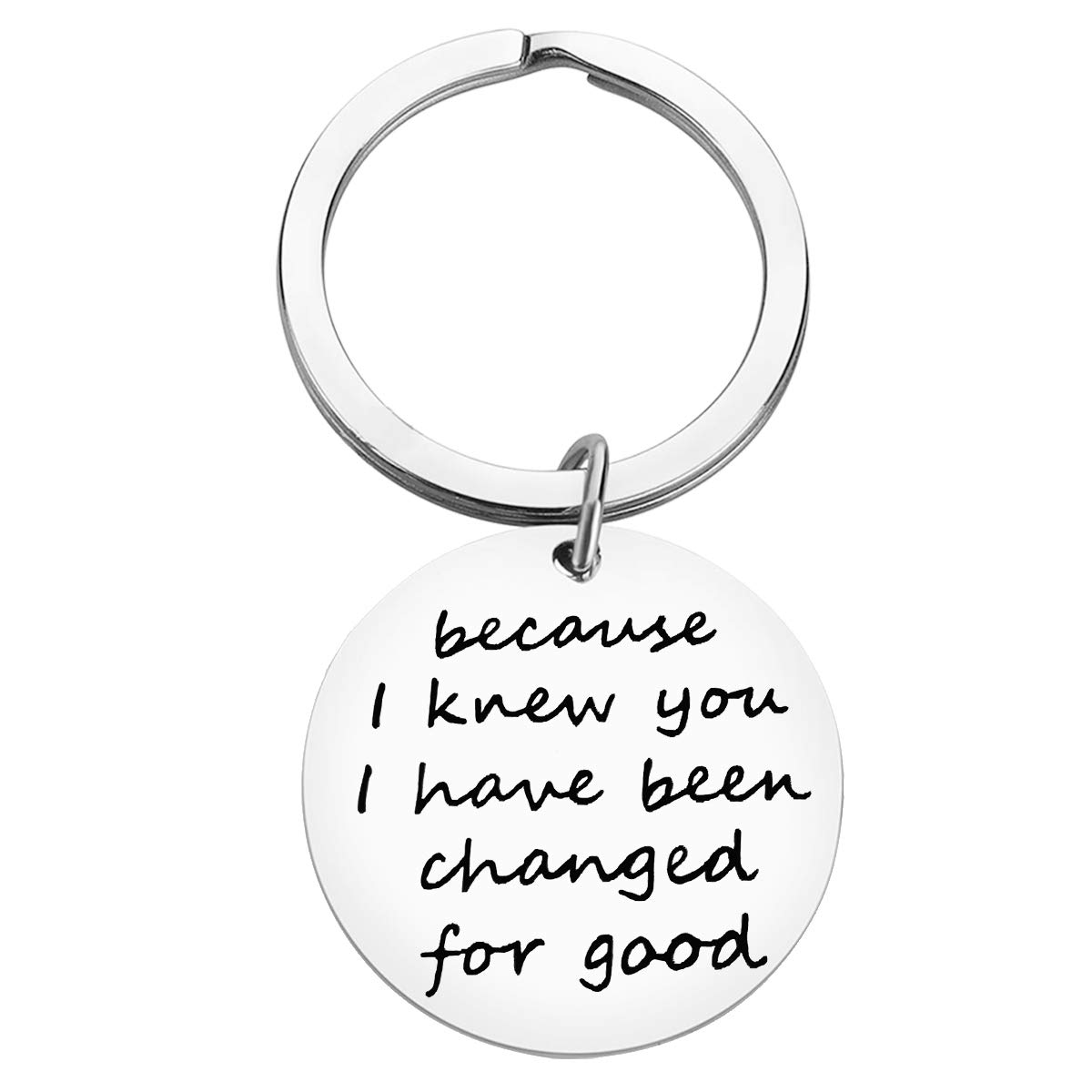 Dabihu Best Friend Keychain Appreciation Gift Because I Knew You I Have Been Changed for Good Long Distance Friendship Key Chain Birthday Christmas Graduation Gift for Girls Sister Teen Jewelry