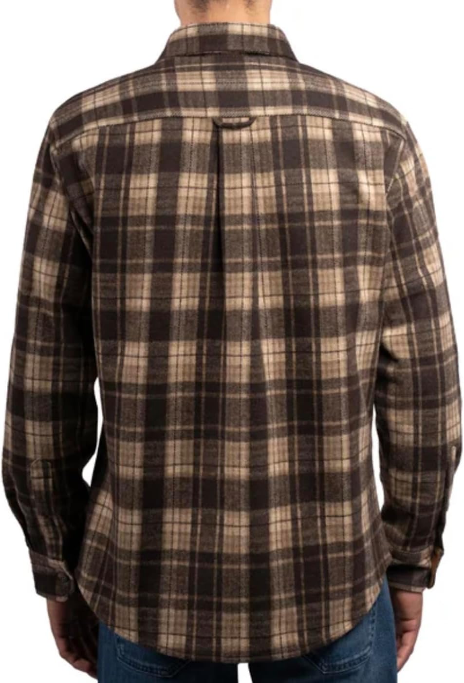Jachs New York Men's Long Sleeve Button Up Brushed Flannel Shirt (US, Alpha, X-Large, Brown) - Image 2