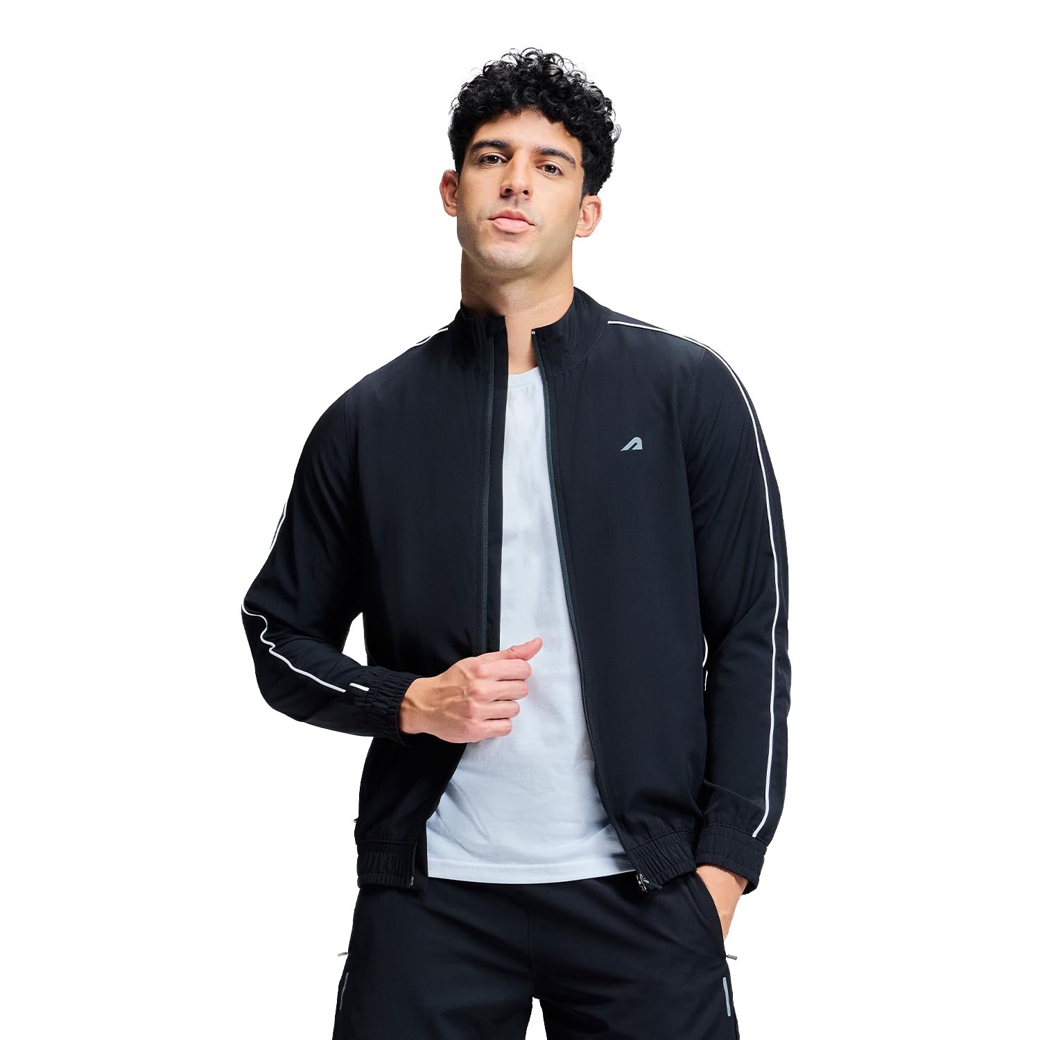 Boldfit Jacket for Men Lightweight Quick Dry Polyester Raglan Sleeve Reflective Running Sports Jacket for Men Full Zip Gym Workout Training & Outdoor, Travel All Season Jacket with Zipper Pockets-image-46