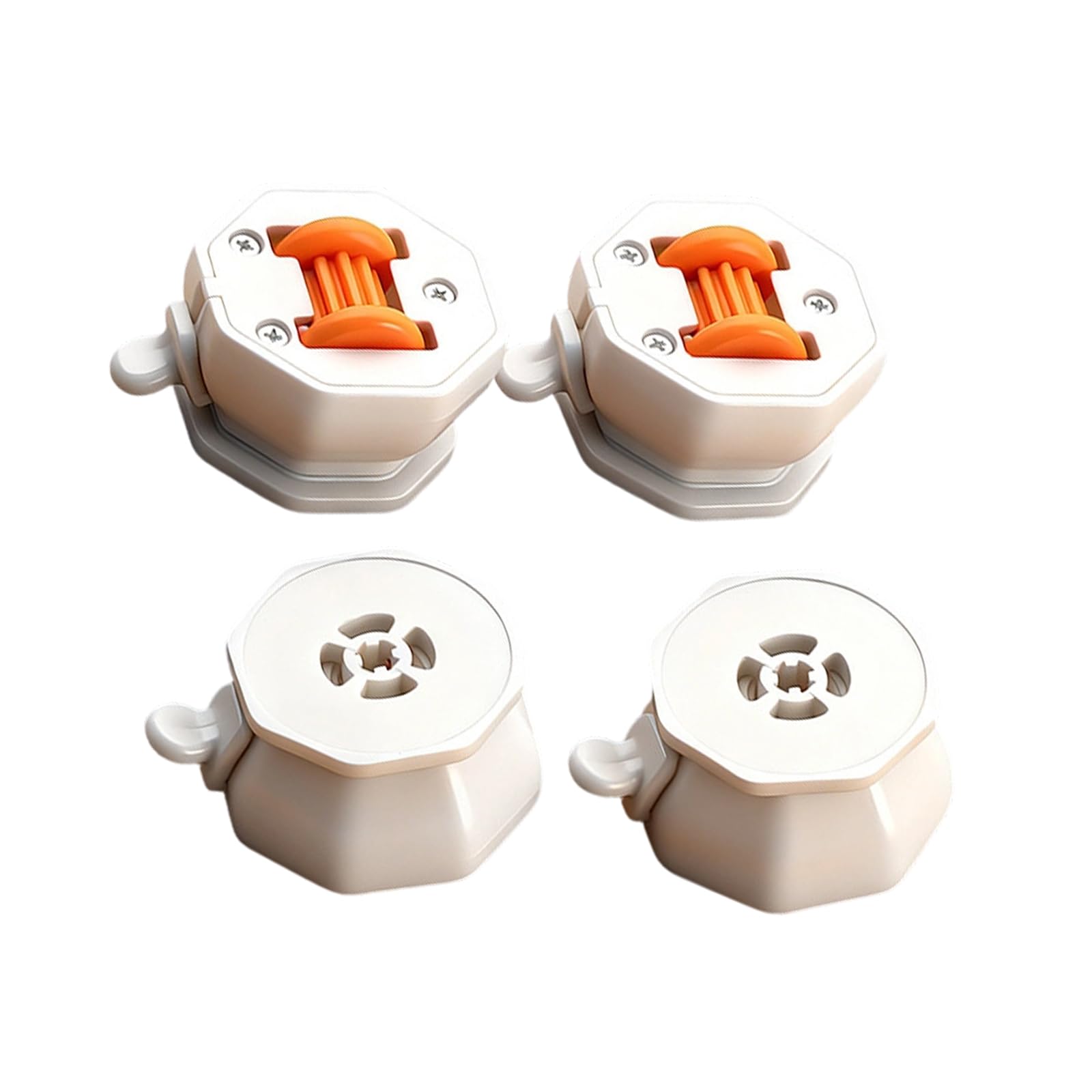 Fentency C 4Pcs Adhesive Asters Wheel None Drill Appliance Rollers 360 Degree Rotation Sticky Pulley Sliders With Brake None Drill Universals Rollers