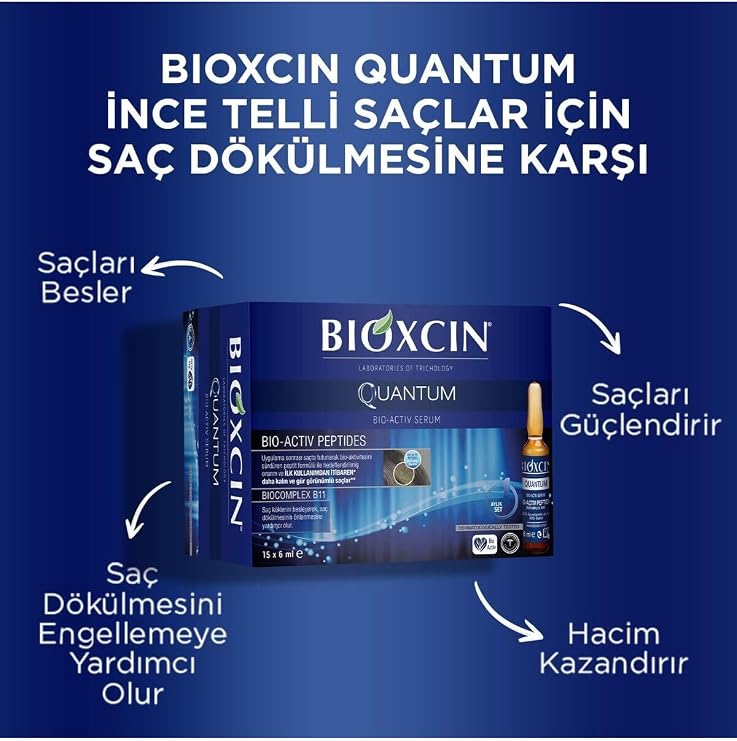 Bioxcin Quantum Bio-Activ Serum, Saç Dökülmesine Karşı, 15 x 6 ml