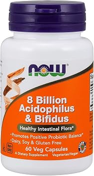 Now Foods Acidophilus & Bifidus 8 Billion VCaps, 60 ct