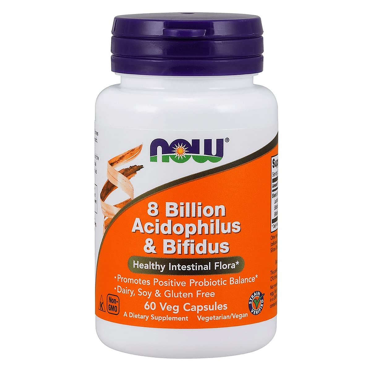 Acidophilus, 60 Caps w/BIFIDUS 8 BILLION