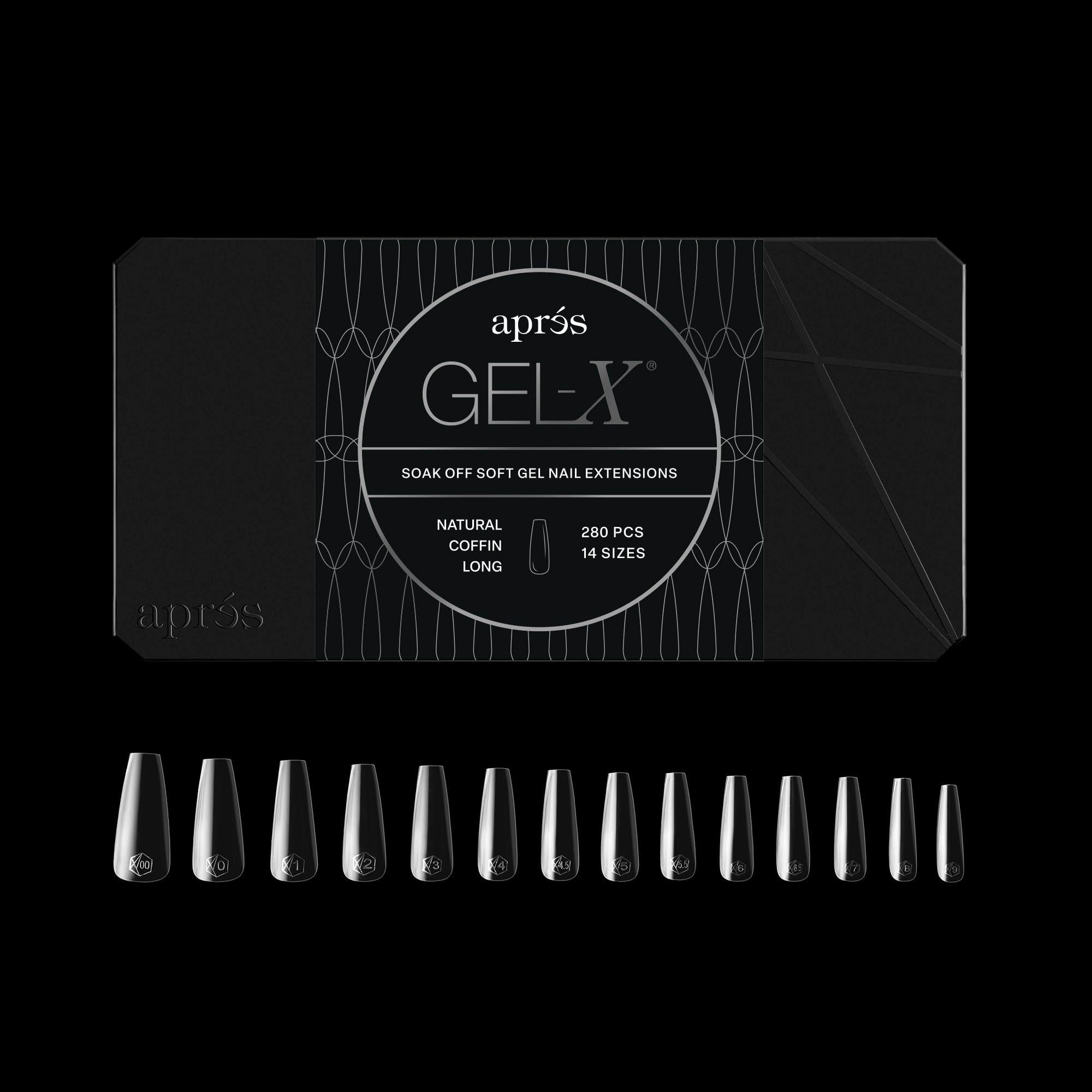 Amazon | Aprés Gel-X® コフィン型ネイルチップセット｜280枚入り Gel