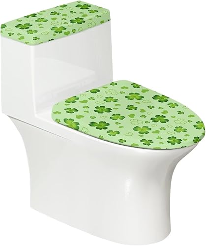 Vista 98 de Fundas antideslizantes para tapa de inodoro y tanque del Día de San Patricio, fundas elásticas para tapa de inodoro, accesorios de decoración de St.