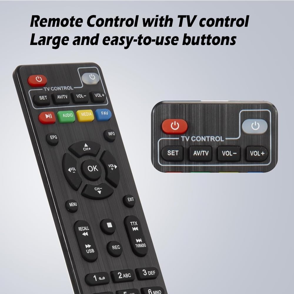Romicta DVB-T2 Receiver & Kabel-Receiver DVB-C – H.265 HEVC FTA Full HD 1080P, PVR, USB, HDMI, Timeshift, Digitaler Terrestrischer TV-Tuner, Keine Unterstützung für Freenet TV und Satelliten
