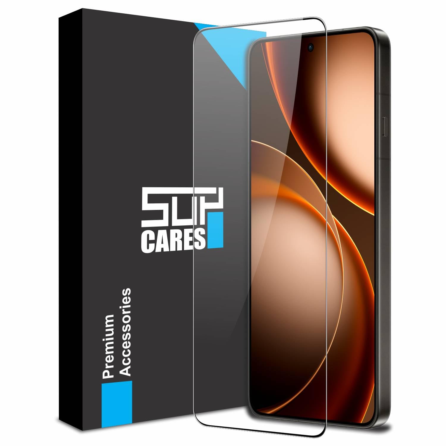 SupCares Tempered Glass for Oppo Find X9 Ultra (6.82 Inch) With Installation Kit | 9H Edge to Edge Screen Protector | Black