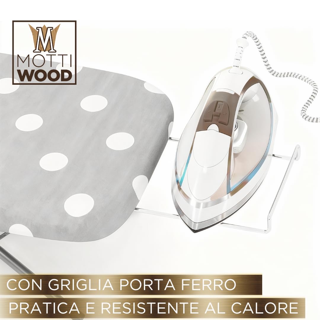 Asse da Stiro da Tavolo Pieghevole, Leggero e Salvaspazio, Piccola Tavola da Stiro da Tavolo, 4 Gambe Pieghevoli con Poggia Ferro, 6,2 x 43,2 x 30,5H cm, Super Stabile, Ideale per Stirarature Veloci