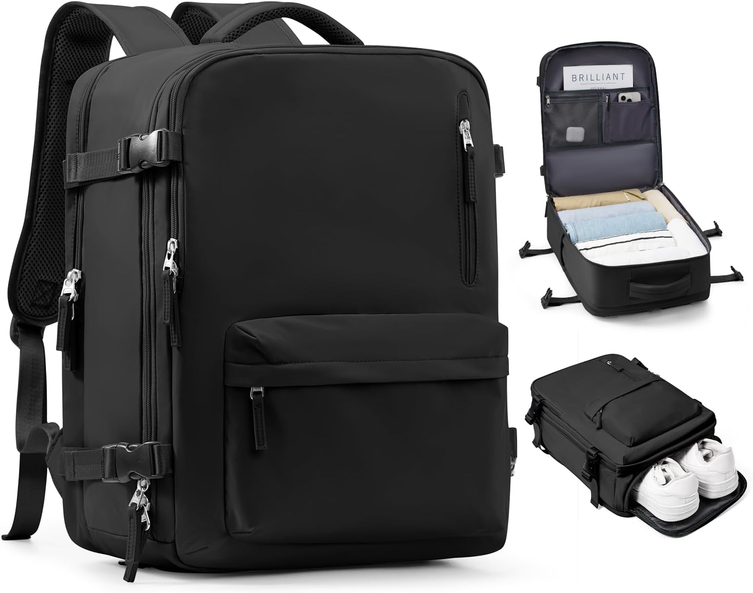 SZLX Cabin Bags 40x20x25 Underseat for Ryanair, Easyjet Cabin Bag 45x36x20 Carry On Travel Backpack Cabin Size Rucksack Hand Luggage Bag Backpack Casual Daypack School Bag Fit 14 Inch Laptop