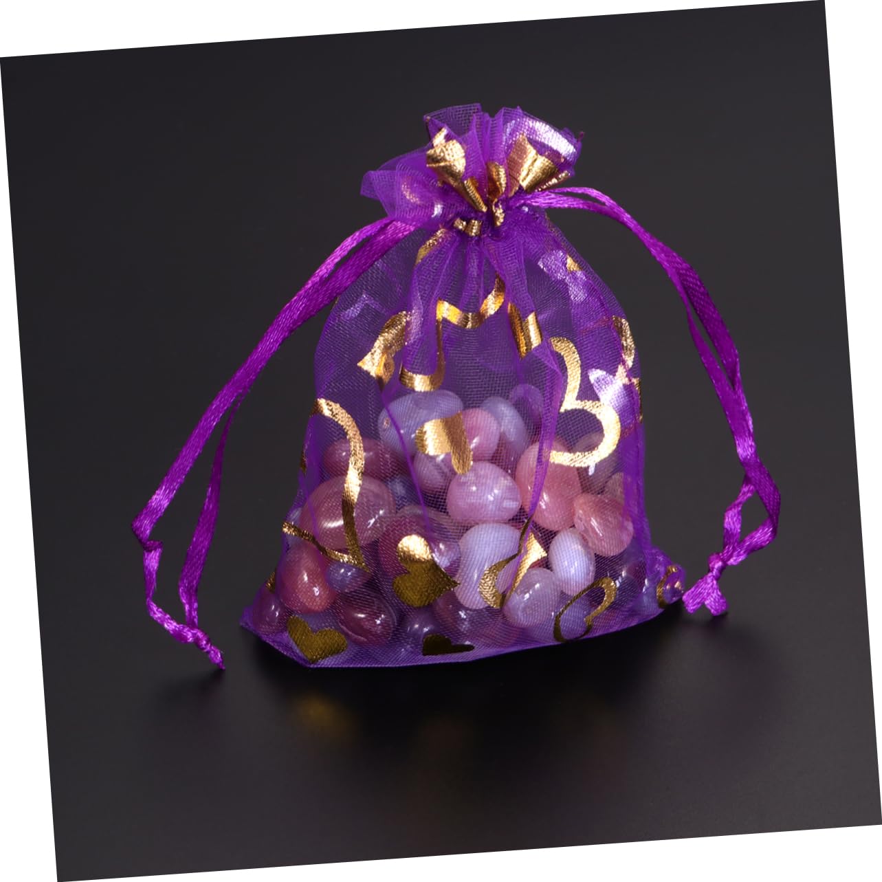 Beavorty 300 Stk Geschenktüten Organzabeutel 4x6 Geschenkbeutel Mit Kordelzug Schmuckbeutel Aus Organza Netztasche Rosa Mesh-taschen Goldener Beutel Mit Kordelzug Lila Mesh-taschen Violett