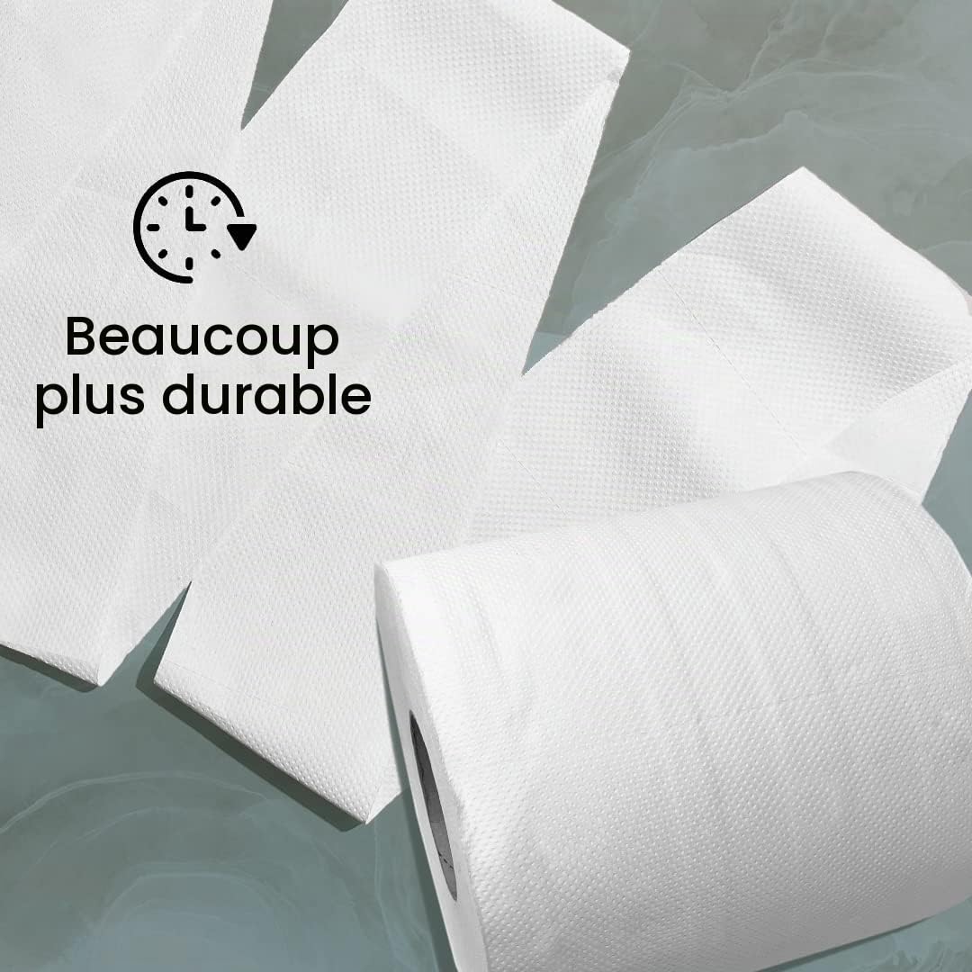 12 Bobines Dévidage Central Essuie-Tout | Rouleaux Papier 2 Plis Blanc | 100 m/rouleau