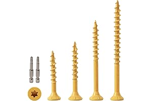 LIONMAX Wood Screws Assortment Kits 4Size 420PCS, Star Drive Screws