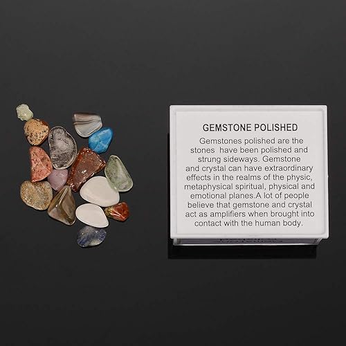 Miniatura 5 de Caja de piedras preciosas de cristal natural, juego de 4 cajas de exhibición de piedra de roca irregular, Rock