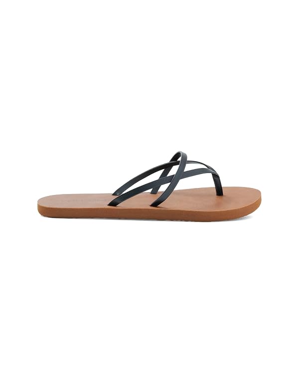 Volcom Women’s All Day Long Flip Flop Sandals – Comfortable Thong Sandals for Travel & Beach Wear, Black, 10 by Volcom - Used condition - Image 3