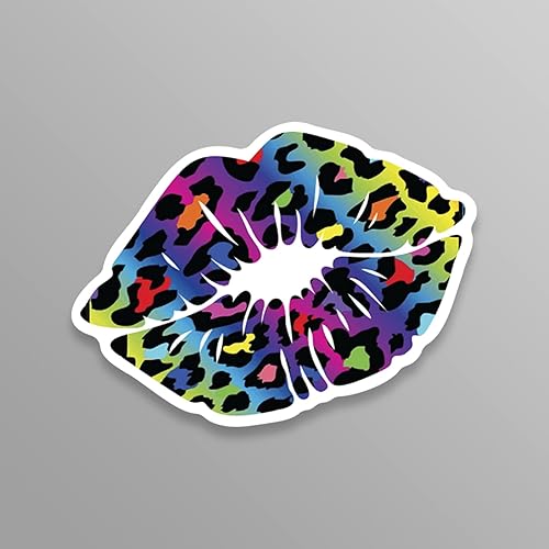 MKS2116 - Calcomanías de vinilo con estampado de leopardo de guepardo colorido (paquete de 2) – Adhesivo de vinilo – Coche camión, camioneta, SUV,