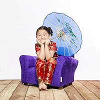 Vista 6 de Keet Roundy - Silla infantil de microgamuza, Lavanda