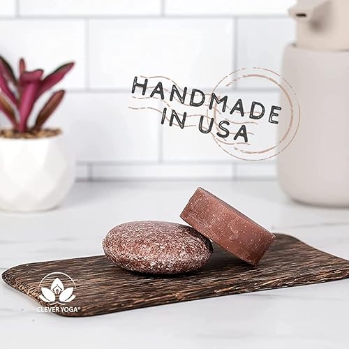 Miniatura 4 de Clever Yoga Vawe - Dos barras de champú de aceite de argán y una barra de acondicionador de aceite de argán para todo tipo de cabello, 100% natural