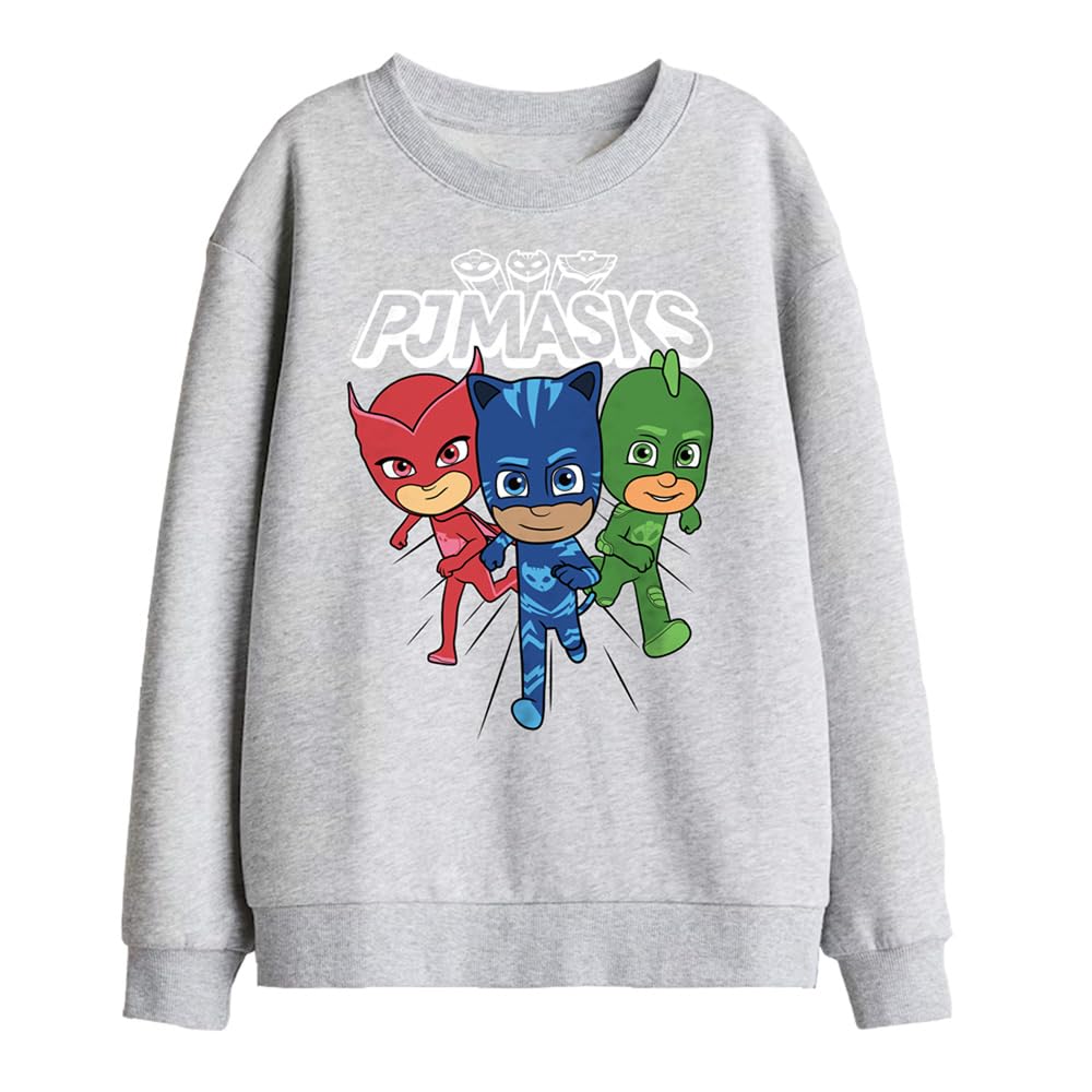 Pj Masks Heroes Trio Kids Sweatshirt, Athletic Heather, 5-6