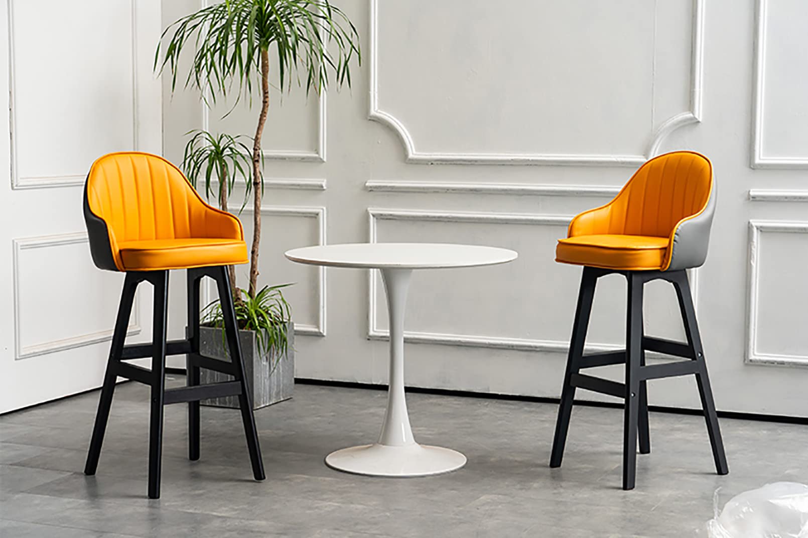 Sim Luxury 4 Sedie Da Cucina Imbottite Con Gambe In Legno Di Faggio Bch610 A