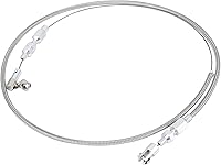 Vista 7 de X AUTOHAUX Kit de cable de acelerador trenzado universal de 36 pulgadas, kit de línea de combustible de intercambio, cable de gas de acero Negro