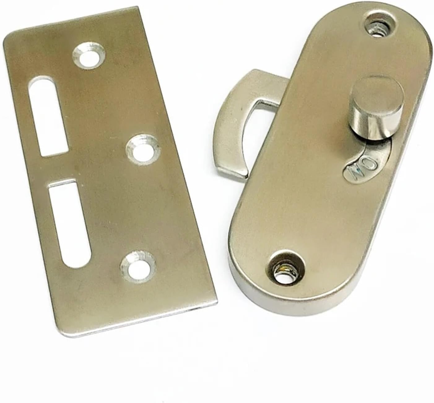 MObyat Stainless Latch Sliding Door Lock Dead Bolt for Women Dress Fitting Room Bedroom Bathroom Accessories Barn DIY MS447 A 1Pcs