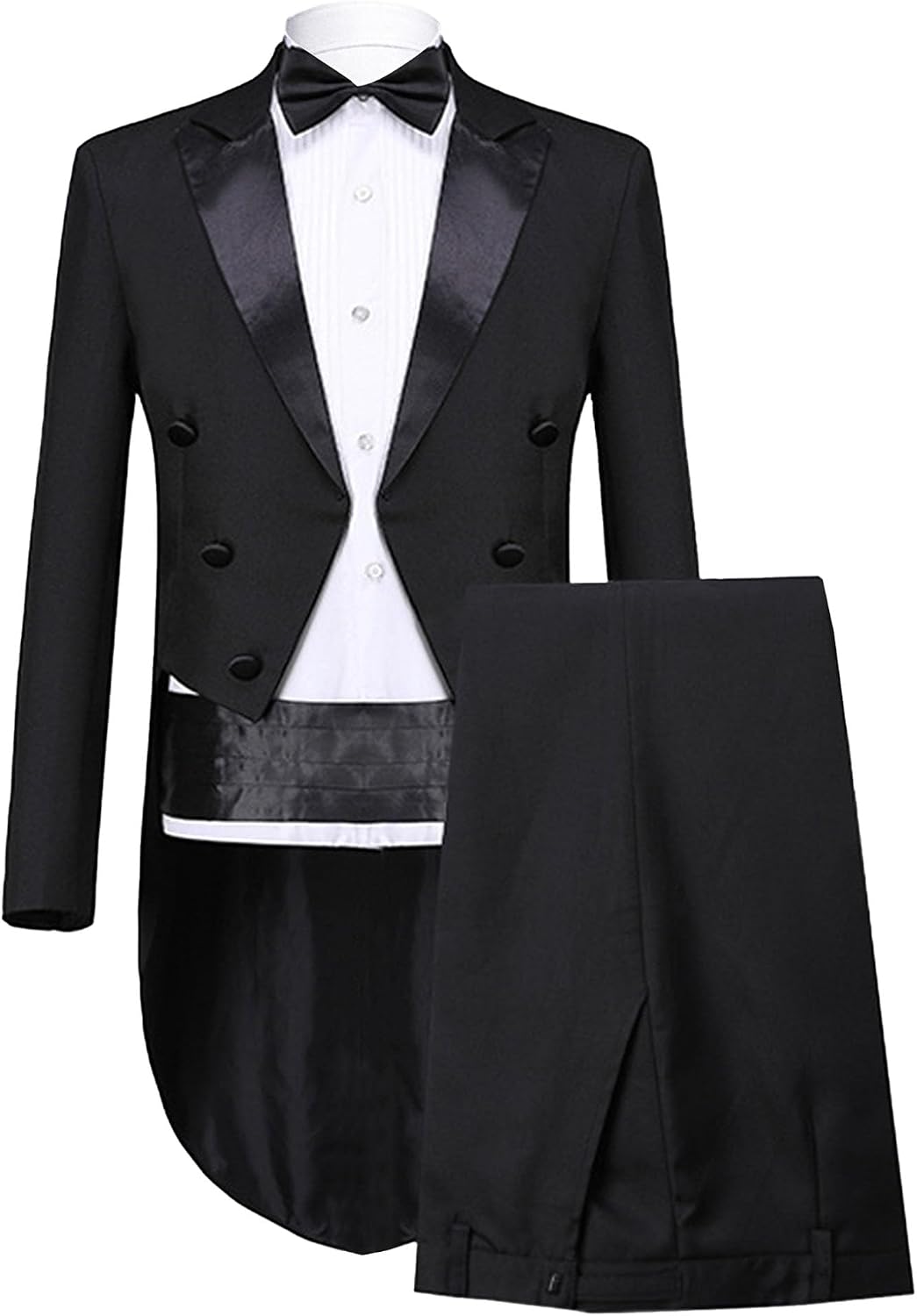 Men Magic Performance Dress Tuxedo Suit Slim Fit Dinner Prom Tailcoat Tuxedo Swallowtail Party Wedding Blazer Suit