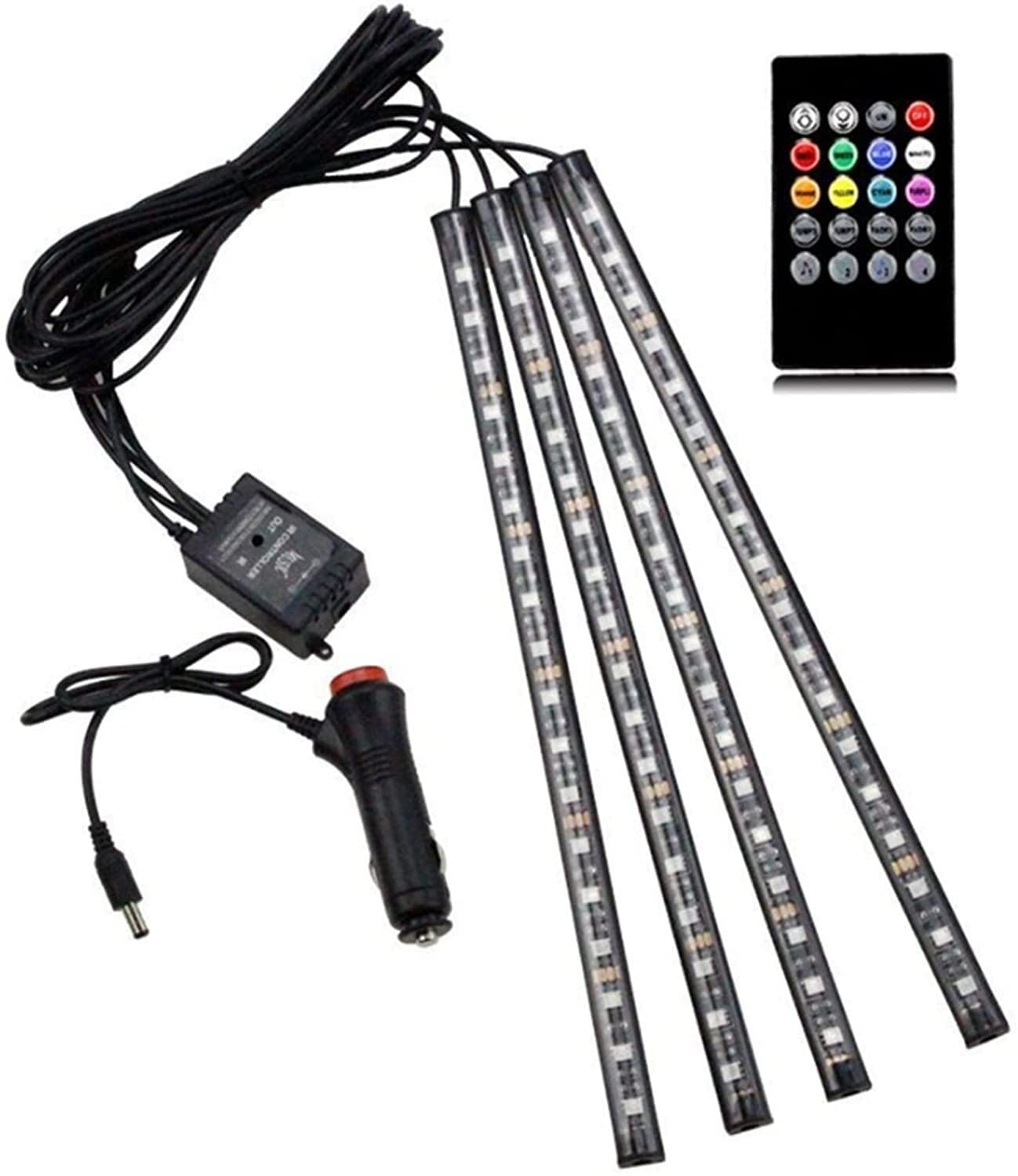 Luces LED coche audiorítmicas con control inalámbrico y protección impermeable 6