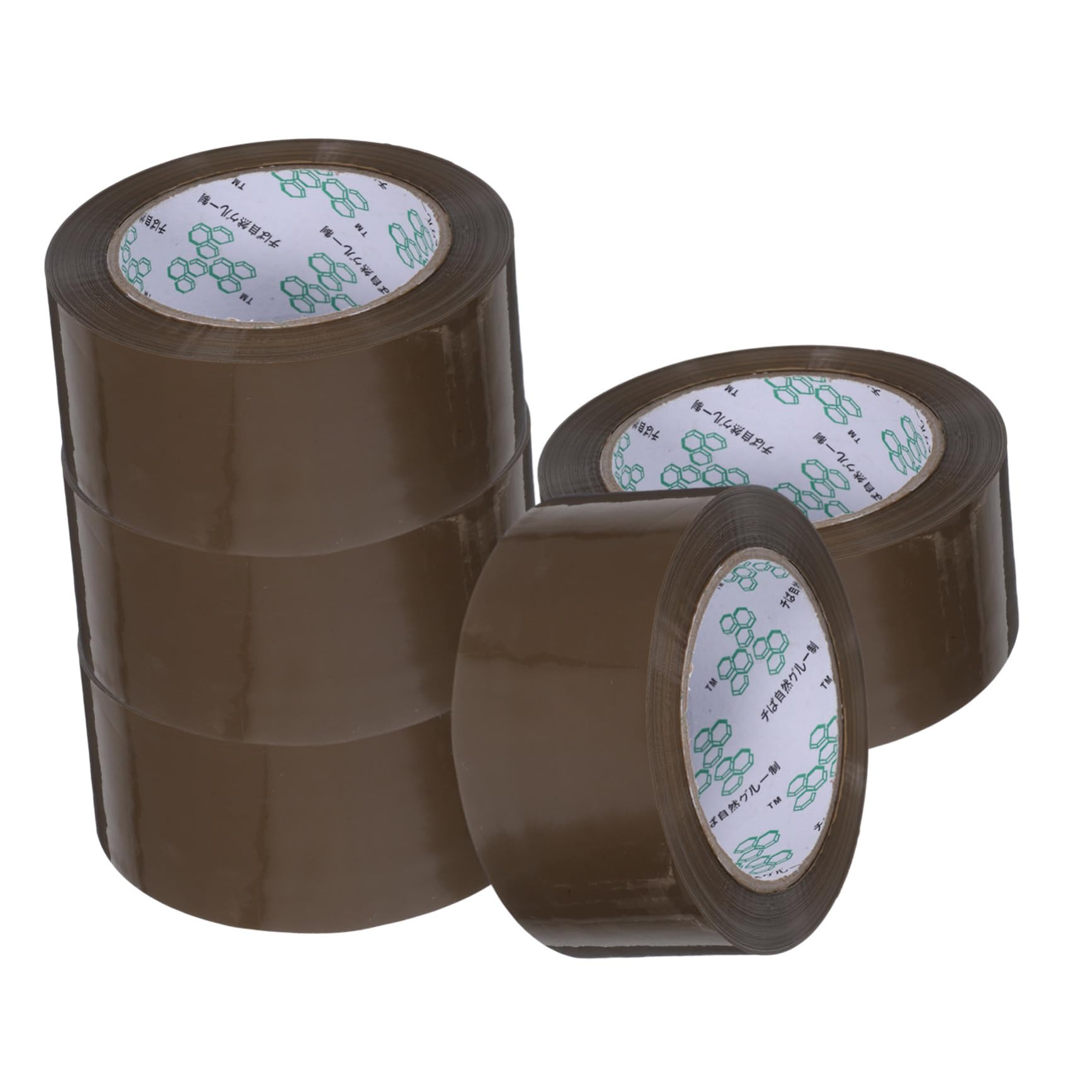 Homoyoyo 5 Rollen Packband Starkes Klebeband Braun Heavy Duty Versand und Verpackungsband für Umzug Büro Haushalt Extra Starkes Paketklebeband für Sichere Kartonversiegelung
