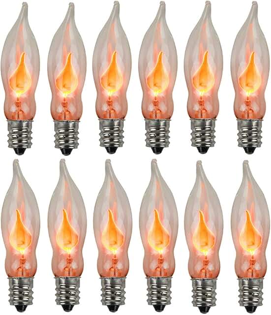 silicone flicker flame light bulb