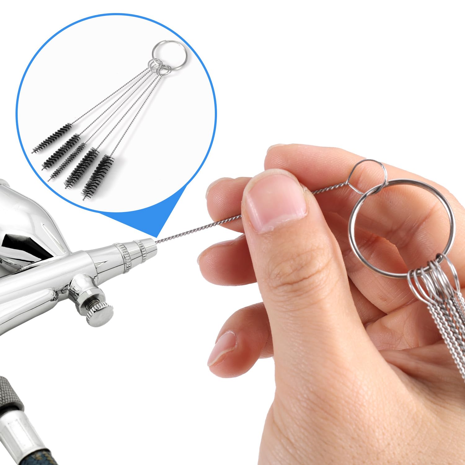 Carburetor Carb Cleaning Kit, Include 1 Double-Headed Brush,5 Nylon Brushes,1 Sharp Pick,13 Pcs Clean Wires,10 Cleaning Needles,4 Cleaner Hooks for Engine Jet Torch Tip ATV Motorcycle Welder — view 3